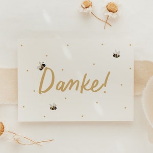Postkarte Danke Bienchen A6 Karte Dankeskarte Dankeschön Karte Postkarte Kinder Postkarte Geburtstag Geburtstagskarte Tier Karte