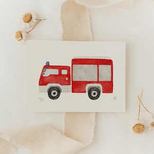 Postkarte Feuerwehr A6 Karte Kindergeburtstag Postkarte Kinder Postkarte Geburtstag Geburtstagskarte Geburtstagsgeschenk Mama Geschenkidee
