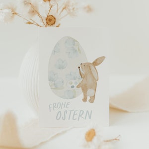 Minikarte Ostern Hase Osterei A7 | Minikarte kleine Karte kleine Postkarte Karte Geschenk Geschenkanhänger Geschenkverpackung Geschenkpapier