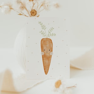 Minikarte Ostern Möhre A7 | Minikarte kleine Karte kleine Postkarte Karte Geschenk Geschenkanhänger Geschenkverpackun Geschenkpapier