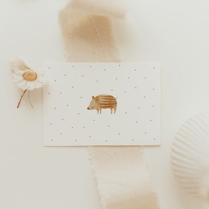 Minikarte Frischling A7 Minikarte kleine Karte kleine Postkarte Kinder Karte Geschenk Geschenkanhänger Geschenkverpackung Geschenkpapier