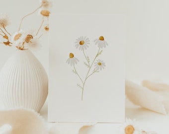 Postcard Chamomile A6 Card Children's Birthday Party Postcard Kids Postcard Birthday Birthday Card Birthday Gift Mom Gift Idea