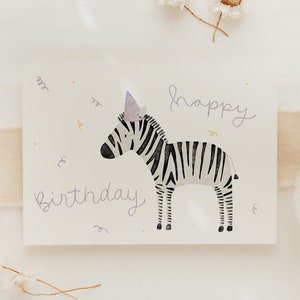 Postkarte Geburtstag Zebra Safaritiere A6 Karte Kindergeburtstag Postkarte Kinder Postkarte Geburtstag Geburtstagskarte Geburtstagsgeschenk
