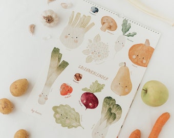 Saisonkalender für Kinder A3 immerwährend Saisonkalender Kinder Kalender Saisonkalender Obst Gemüse Saisonkalender aus Deutschland Poster