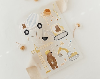 Iron-on transfer set construction site A5 - motif for ironing on children's clothing Hej Hanni Art. No. HHS-45088341229835