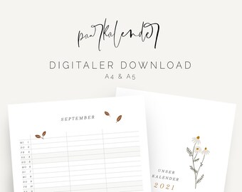 Familienkalender Etsy