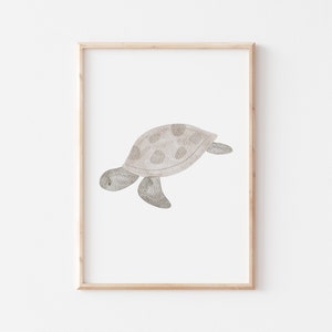 Poster Schildkröte Meerestiere A4 A3 Kinderposter Poster Kinderzimmer Poster Baby Geschenk Mädchen Geschenk Junge Poster Kinder Tierposter