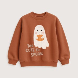Großes Bügelbild Gespenst too cute to spook XL Bügelbild für Kinder – Motiv zum Aufbügeln auf Kinderkleidung Art. Nr. HHS-53148925165835