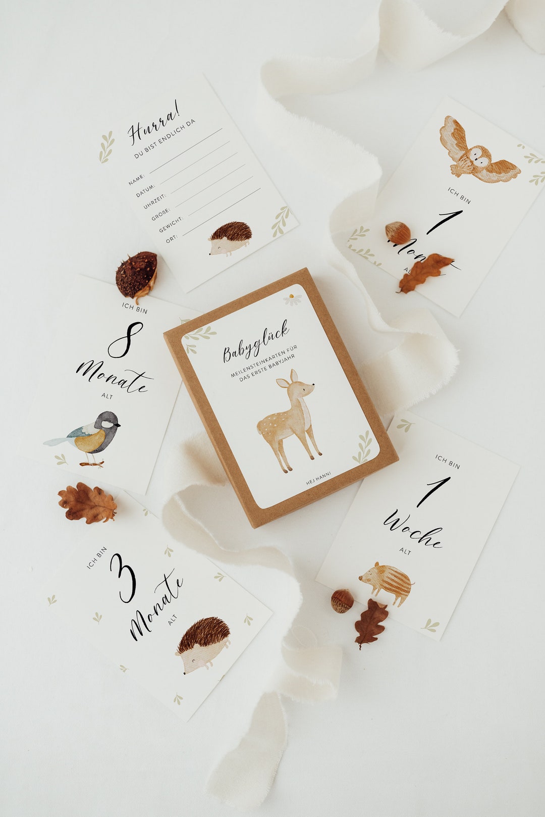 Milestone Cards Baby Time Forest Animals Milestones Baby Pregnancy ...