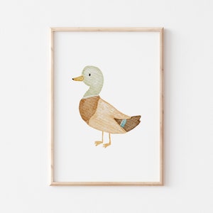 Poster Duck A4 Children's Poster Poster Children's Room Poster Baby Gift Girl Gift Boy Poster Children Animal Poster