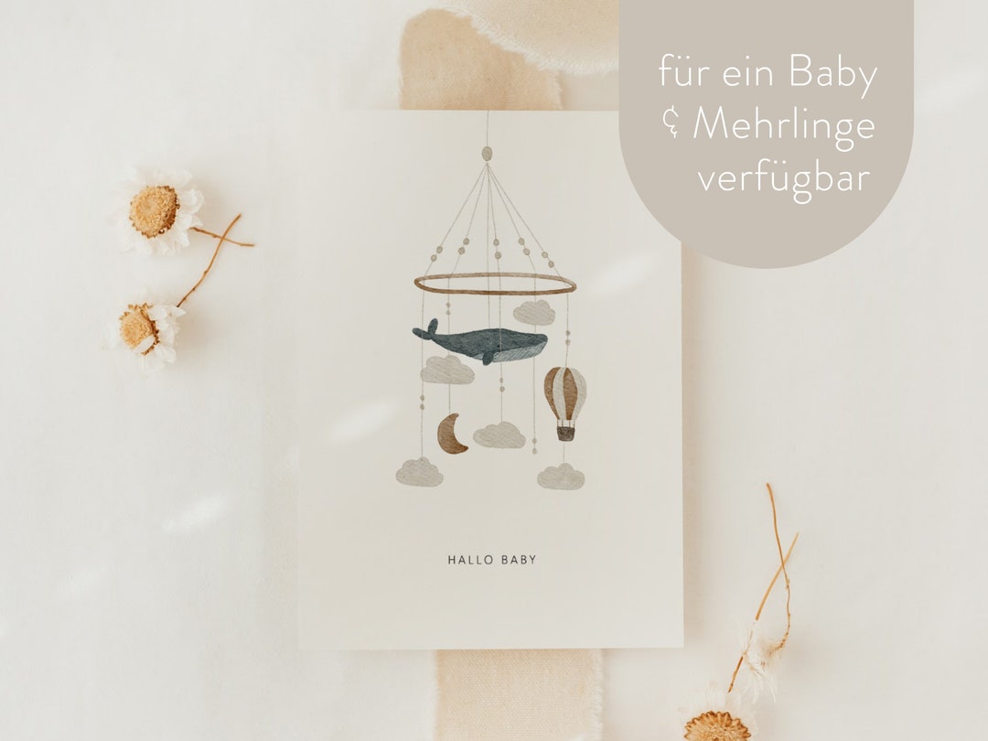Carte de naissance illustrée Welcome Baby, papeterie Zü