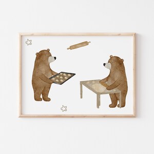 Weihnachtsposter Plätzchenbär A4 Kinderposter Poster Kinderzimmer Deko Weihnachtsposter Weihnachtsgeschenk Poster Kinder Weihnachtsdeko