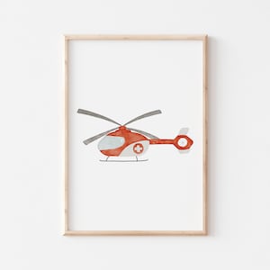 Poster rescue vehicles A4 & A3 children's poster poster children's room poster baby gift girl gift boy poster children animal poster