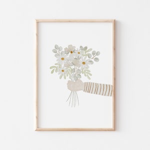 Poster Blumenstrauß A4 & A3 Kinderposter Poster Kinderzimmer Poster Baby Geschenk Mädchen Geschenk Junge Poster Kinder Aquarell Poster