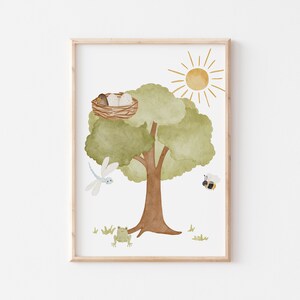 Poster Sommer A4 Jahreszeiten einzeln und im Set Lernposter für Kinder Kinderposter Frühling Kinderzimmer Poster Herbst Sommer Poster Wetter