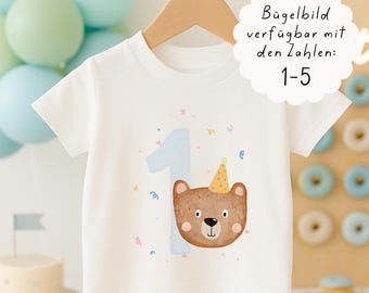 Patch thermocollant numéro ours anniversaire patchs thermocollants photos à repasser patchs patch thermocollants patch thermocollant garçon Hej Hanni chemise d'anniversaire enfant