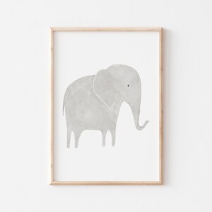 Poster Elefant A4 Kinderposter Poster Kinderzimmer Poster Baby Geschenk Mädchen Geschenk Junge Poster Kinder Tierposter