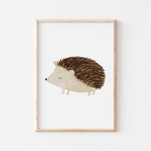 Poster Waldtiere Igel A4 & A3 Kinderposter Poster Kinderzimmer Poster Baby Geschenk Mädchen Geschenk Junge Tierposter Eule Reh Maus