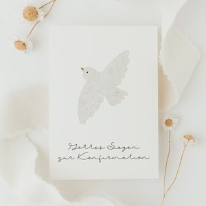 Postkarte Konfirmation Taube A6 Postkarte Kinder Postkarte Kommunion Karte Junge Kommunion Deko Mädchen Konfirmationskarte Taube Taufkarte