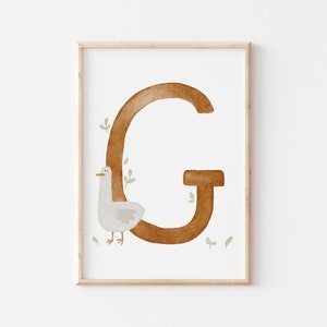 Letter poster A4 | Letters Cards Letters Poster Name Poster Birth Poster Alphabet Poster ABC Poster Children's Poster Poster Children