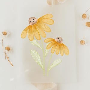 Bügelbild gelbe Blumen Sommer Motiv Sommer T-Shirt Kinder Bügelpatch Bilder zum aufbügeln Aufnäher Patch Bügelbilder Bügelbild Shirt Kinder