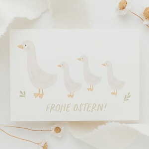 Postkarte Ostern Gänse A6 Karte Frühling Deko Ostern Postkarte Kinder Postkarte Geburtstag Geburtstagskarte Geburtstagsgeschenk Osterkarte