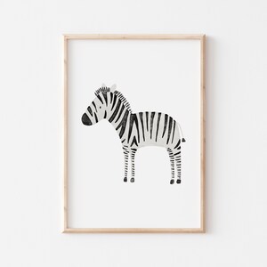 Poster Zebra A4 Safari Poster Kinderzimmer Poster Deko Kinderzimmer Geschenk Baby Babyzimmer Tierbilder Tierposter Kinder Kinderposter