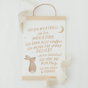 Mutzauber Affirmationsposter A4 - Motivationsbilder Für Kinderzimmer Mit Bären & Tieren (Schnecke Blau)