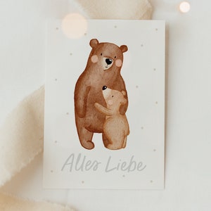 Postkarte Geburtstag Bär Umarmung A6 Karte Deko Postkarte Kinder Postkarte Geburtstag Geburtstagskarte Geburtstagsgeschenk Tier Karte