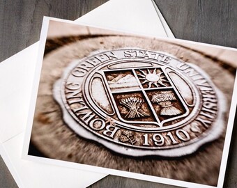 Handmade BGSU University Seal Greeting Card