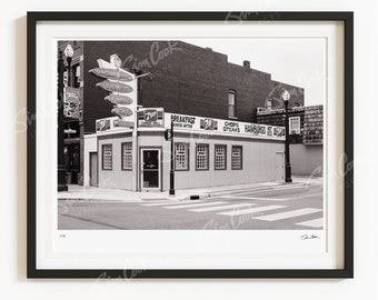 Bowling Green Ohio Photography, Corner Grill Print, Signed Limited Edition