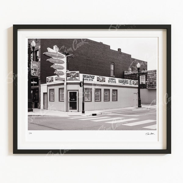 BGSU Print, Bowling Green Ohio Photography, Bowling Green "Corner Grill" LIMITED EDITION (signed, numbered print)