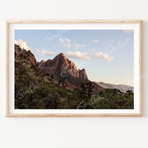 Zion National Park Photo Print, Zion Utah Artwork, &quot;The Watchman&quot;