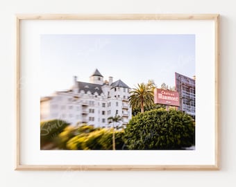 Chateau Marmont Los Angeles Photo Print, Signed Paper Canvas Art