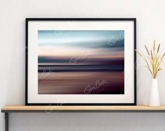 Abstract Ocean Sunset Photo Print, Zuma Beach Malibu Art