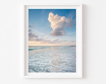 Ocean Sunrise Print, Riviera Maya Seascape, Tropical Wall Art