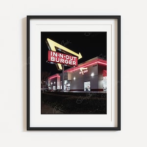 In-N-Out Burger Print, In-N-Out Burger Photo, In-N-Out Burger Wall Art, Signed Print