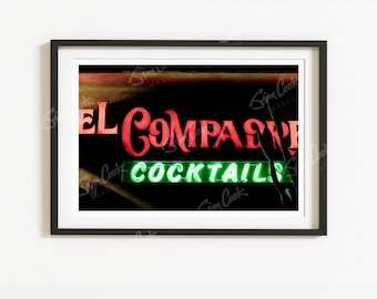 El Compadre Restaurant Print, Sunset Blvd, L.A. Photography