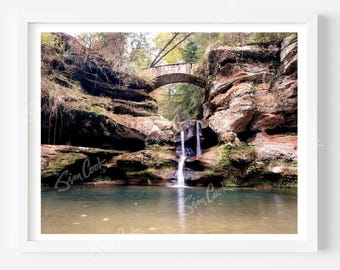 Hocking Hills "Upper Falls" Photo Print, Old Man's Cave, 11x14"