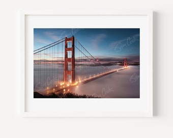 Stampa di San Francisco, Golden Gate Bridge, Fotografia di San Francisco, Arte della California, "Golden Gratitudine"