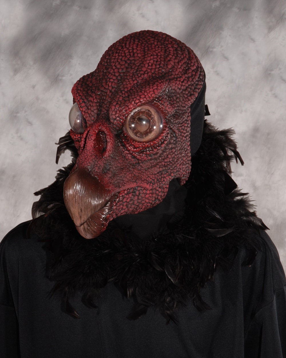 Black Bird Mask Vulture Animal Lifelike Feathers Scary | Etsy