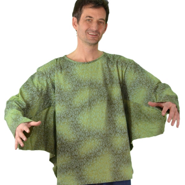 Sea Creature camisa verde reptil dragón Halloween traje de una talla C1013