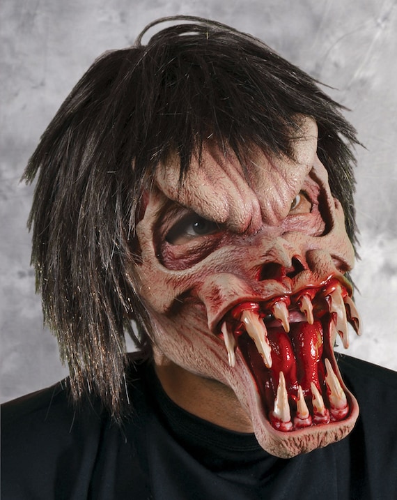 Monster Mask Fangs Wig Creature Ugly - Etsy 日本