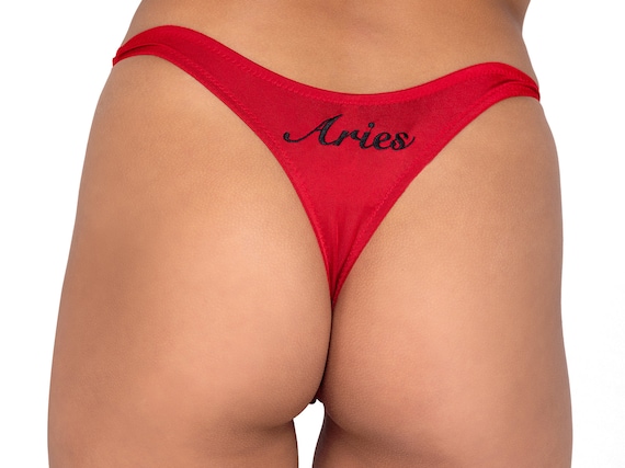 Aries Womens Panties Underwear Red Black Zodiac Sign Bridal Anniversary  Honeymoon Valentine's Day Sexy Astrology Horoscope LI530