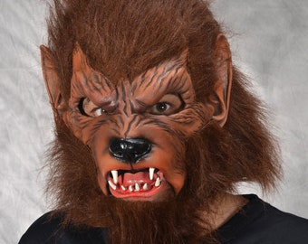 Werewolf Mask Wolfman Wolf Fangs Scary Frightening Halloween Costume M3006
