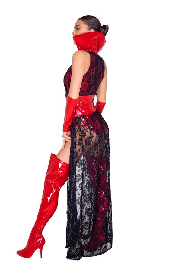 Gigante exhaustivo flota Disfraz de vampiro Mujer Wicked Negro Rojo Vestido Romper - Etsy México