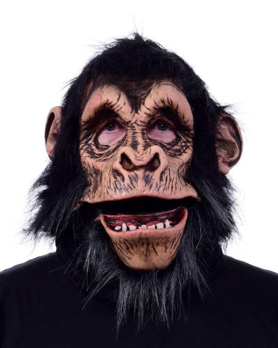 Maschera da scimpanzé Scimmia Primate Animale Bocca mobile Festa in costume  di Halloween M6001 -  Italia