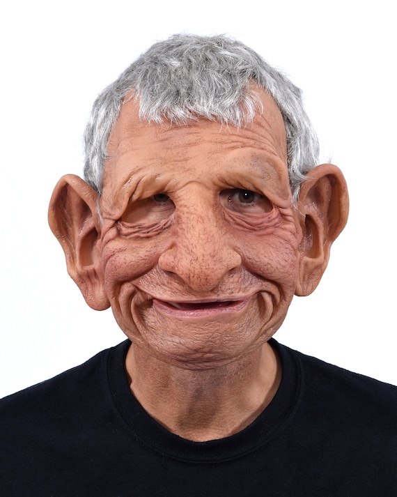 Old Man Mask Big Ears Wrinkles Soft Skin Moving Mouth Codger - Etsy