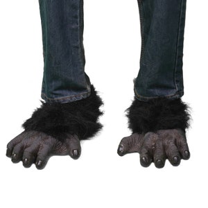 Gorilla Feet Ape Monkey Chimp Latex Paws Adult Shoe Covers Halloween F1001
