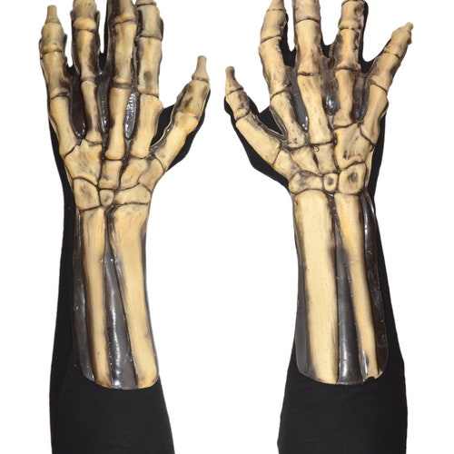 Halloween Unisex Skeleton Gloves Bone Print Fancy Dress Props Accessory 